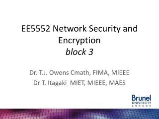 EE5552 Network Security and Encryption block 3