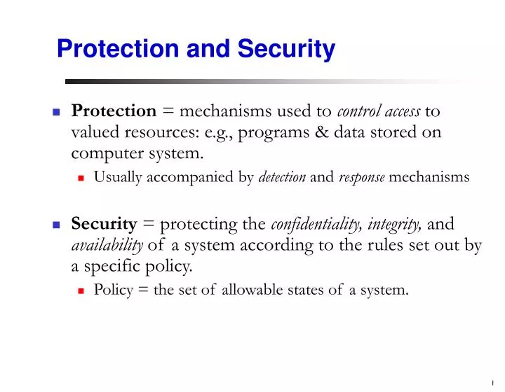 protection and security