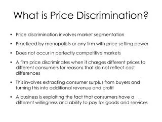 What is Price Discrimination?
