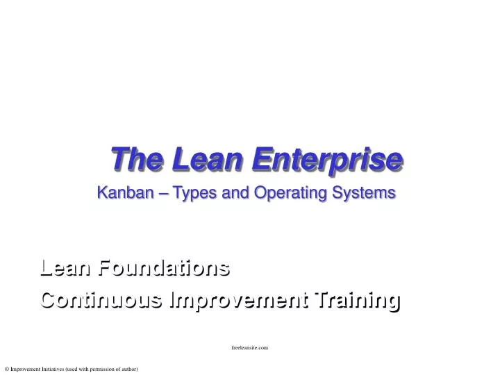 the lean enterprise