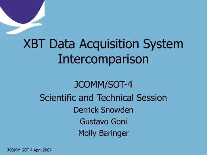 xbt data acquisition system intercomparison