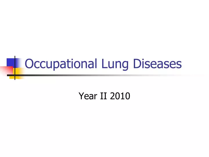 occupational lung diseases