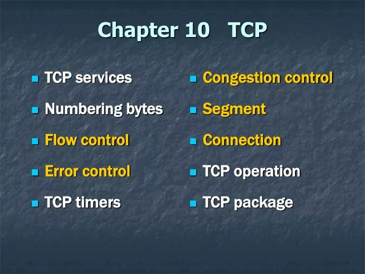 chapter 10 tcp