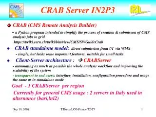 CRAB Server IN2P3
