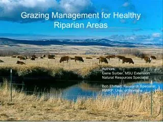 Grazing Management for Healthy Riparian Areas