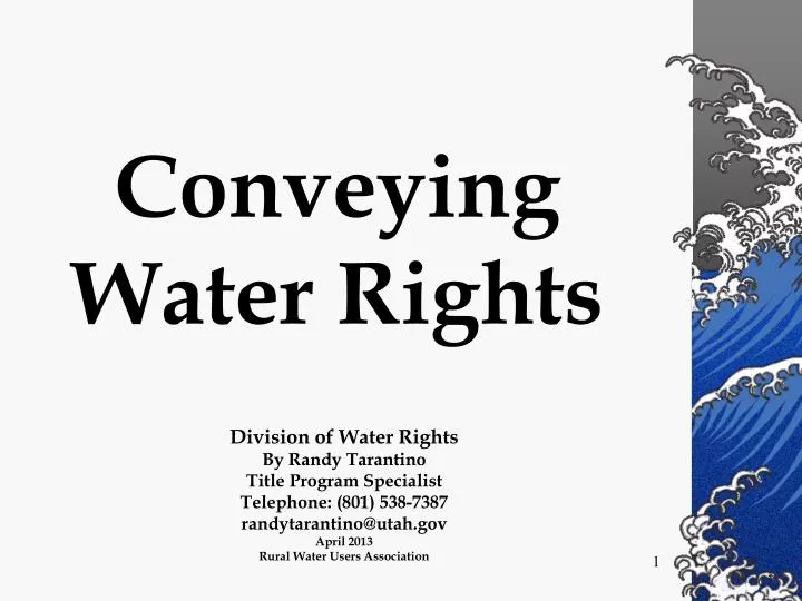 conveying water rights