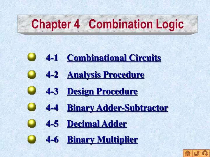chapter 4 combination logic