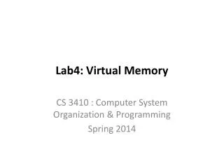 Lab4: Virtual Memory