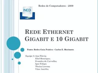 rede ethernet gigabit e 10 gigabit