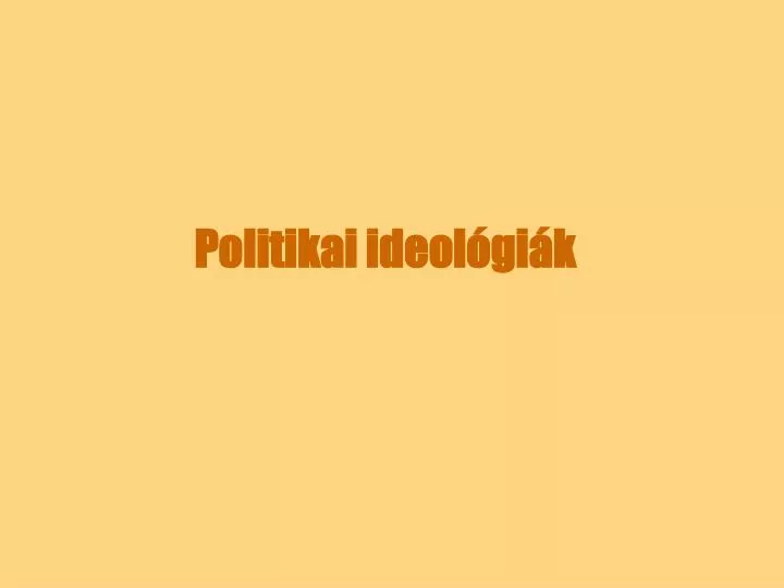 politikai ideol gi k