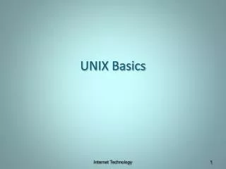 UNIX Basics