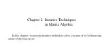 Chapter 2 Iterative Techniques in Matrix Algebra - slide 1