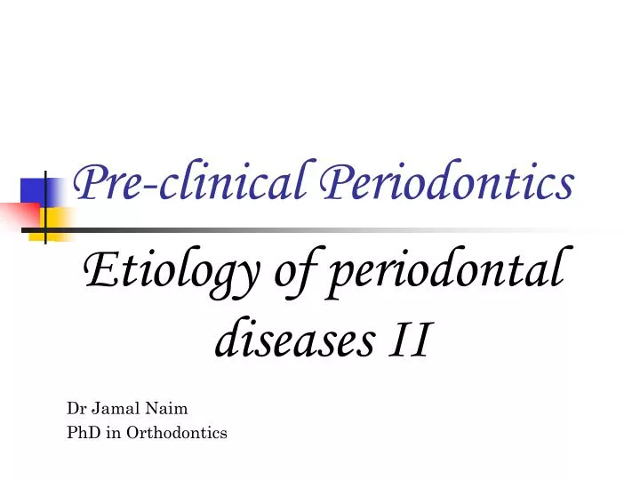 pre clinical periodontics