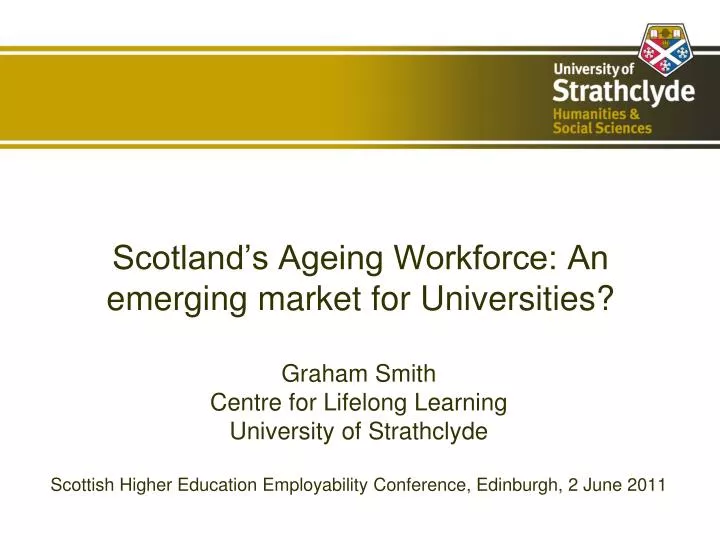scotland s ageing workforce an emerging market for universities