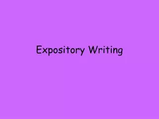 Expository Writing