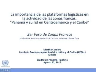 Martha Cordero Comisión Económica para América Latina y el Caribe (CEPAL) México
