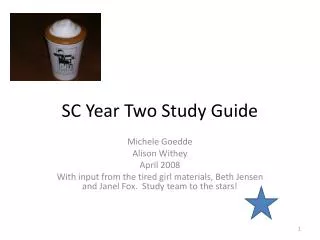 SC Year Two Study Guide