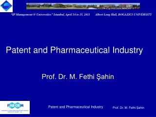 Prof. Dr. M. Fethi Şahin