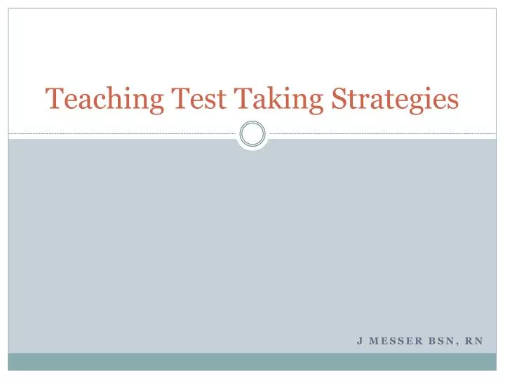 teaching test taking strategies