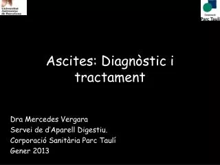 Ascites: Diagnòstic i tractament