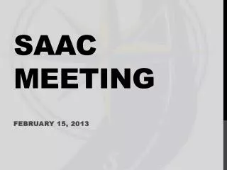 SAAC Meeting