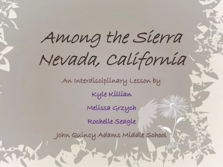 among the sierra nevada california
