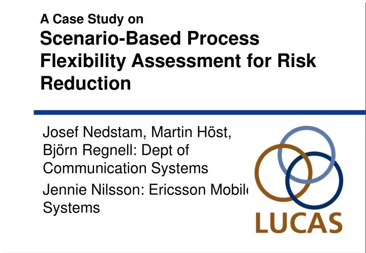a case study on scenario based process flexibility assessment for risk reduction