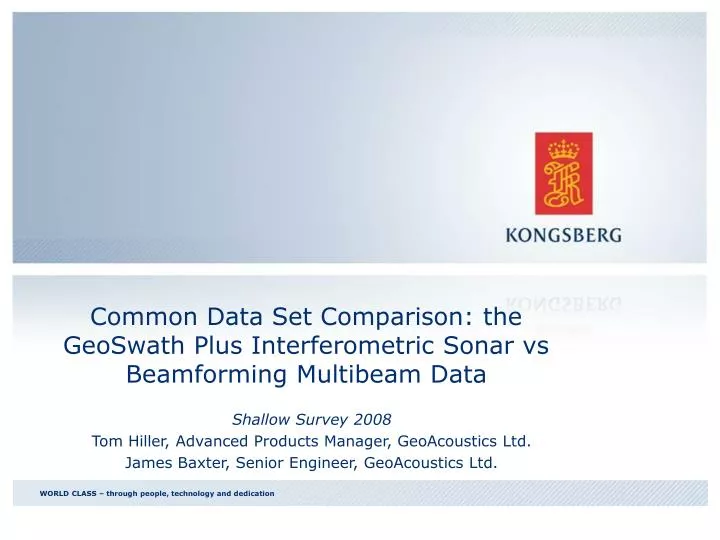 common data set comparison the geoswath plus interferometric sonar vs beamforming multibeam data