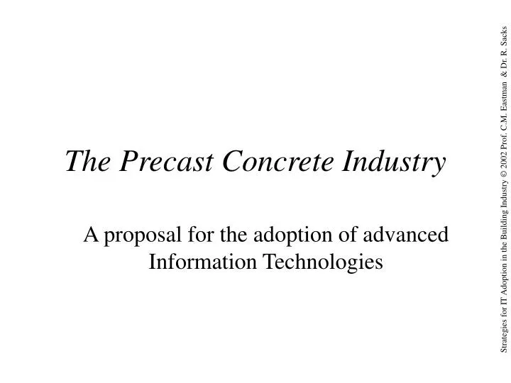 the precast concrete industry
