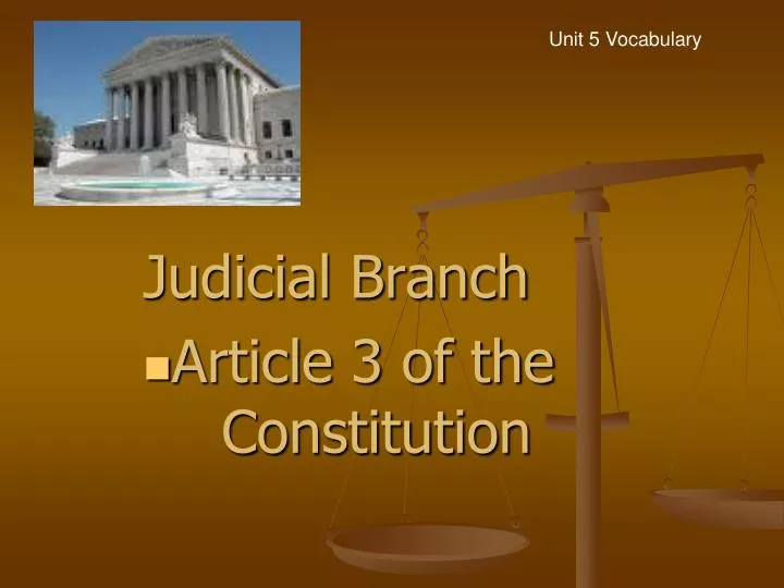 judicial branch article 3 of the constitution