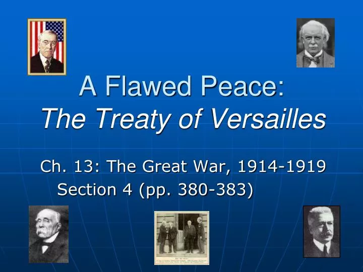 a flawed peace the treaty of versailles