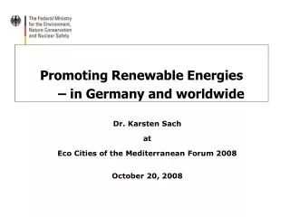 Promoting Renewable Energies – in Germany and worldwide