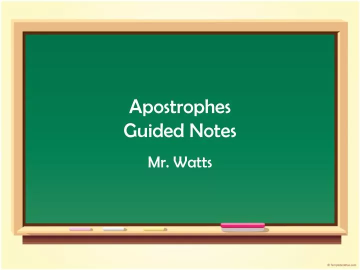 apostrophes guided notes