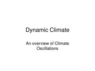 Dynamic Climate