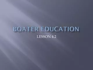 Boater education