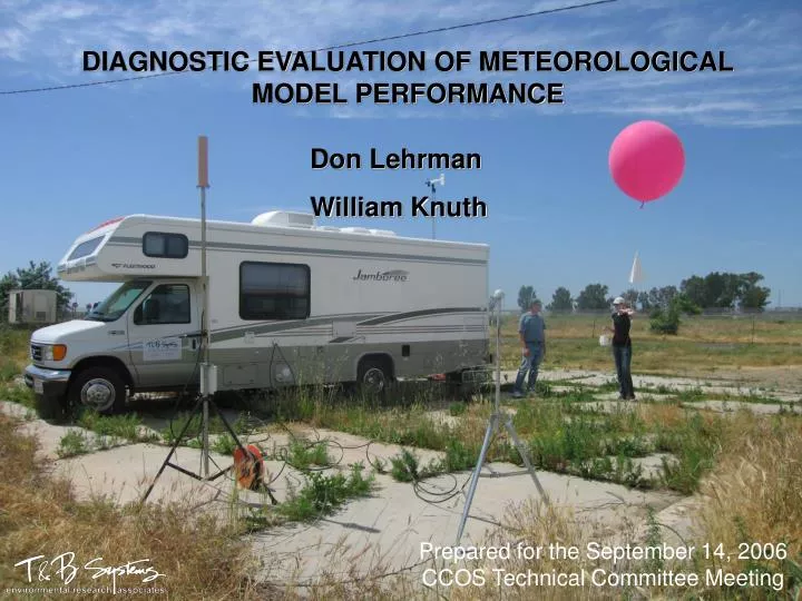diagnostic evaluation of meteorological model performance