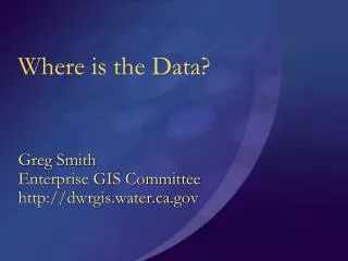 Where is the Data?