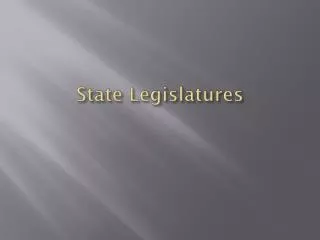 State Legislatures