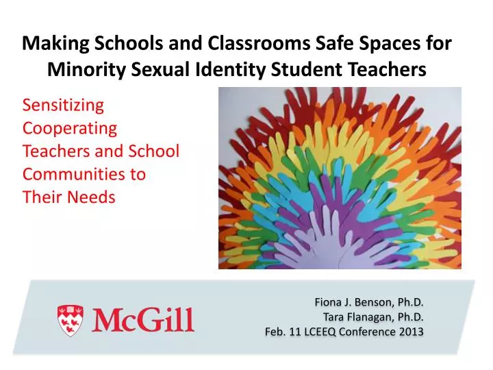 making schools and classrooms safe spaces for minority sexual identity student teachers