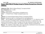 Common Platform Battery and Energy Consumption Model for IEEE 802.15 Wireless Networks - slide 1