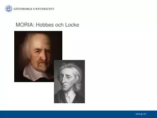 MORIA: Hobbes och Locke