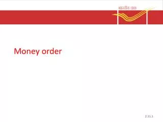 Money order