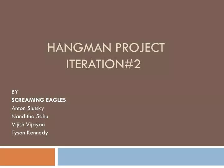 hangman project iteration 2