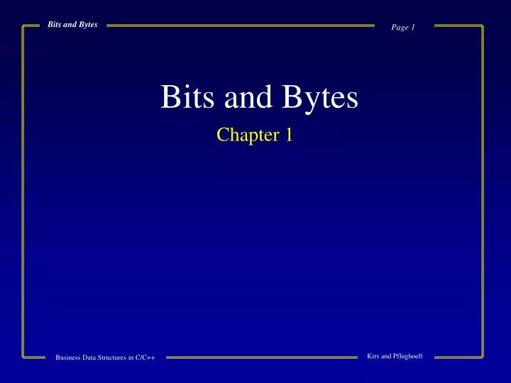 bits and bytes