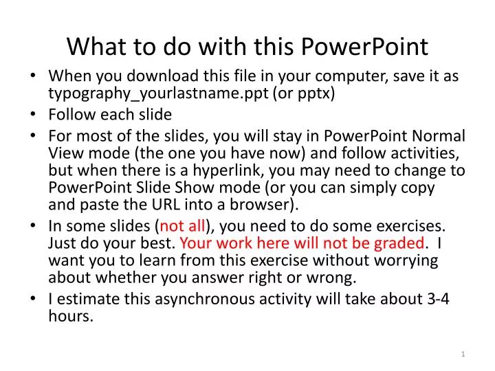 what to do with this powerpoint
