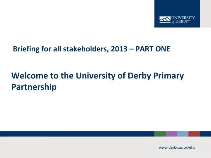 welcome to the university of derby primary partnership
