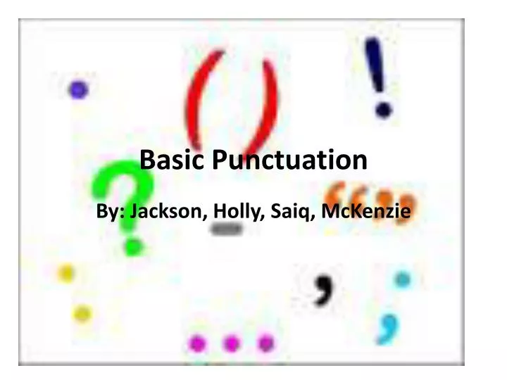 basic punctuation