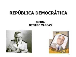 REPÚBLICA DEMOCRÁTICA