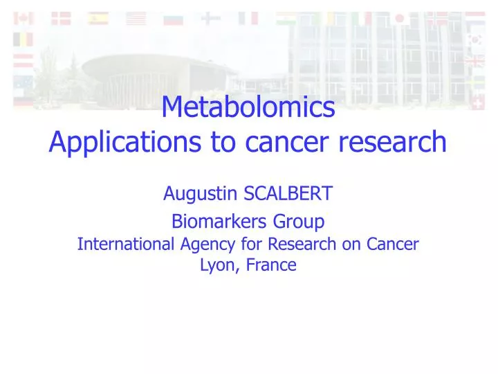 metabolomics applications to cancer research