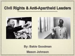 Civil Rights &amp; Anti-Apartheid Leaders